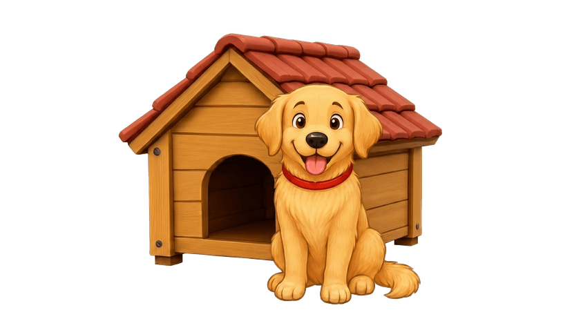 Cachorro com Casinha